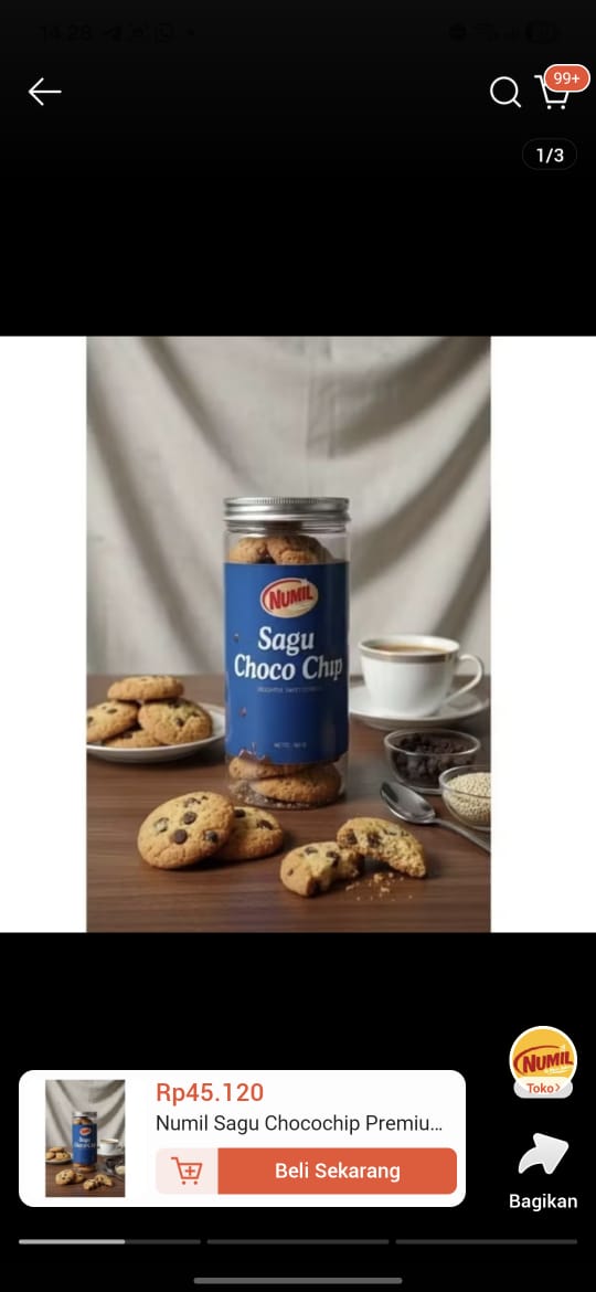 Produk Numil Sagu Chococship Premium { Cookies Khas Indonesia